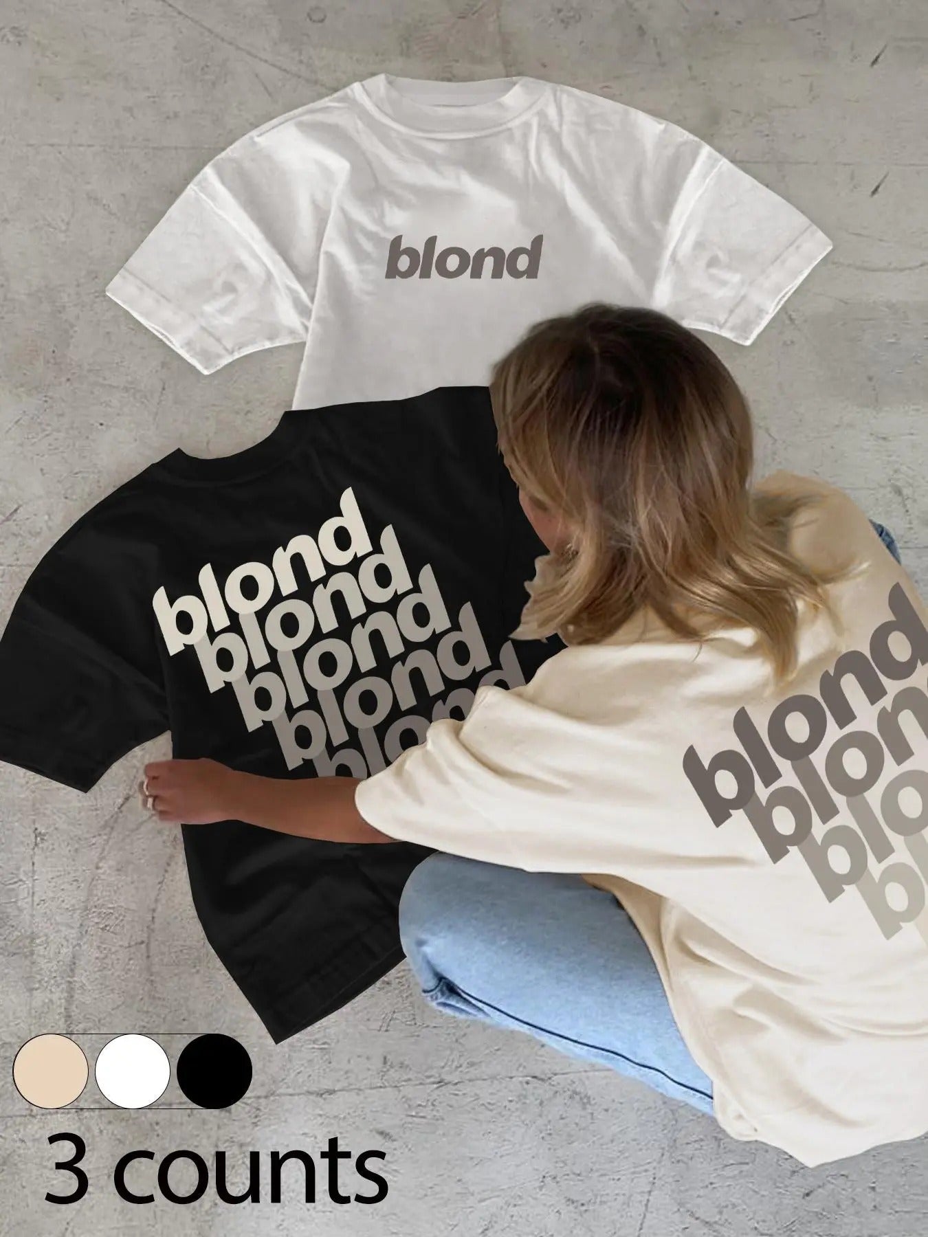 Women's Letter Print Round Neck Tee, Trendy Casual Short Sleeve T-shirt for Daily Wear, Ladies All Seasons Outfit Hoodie,...