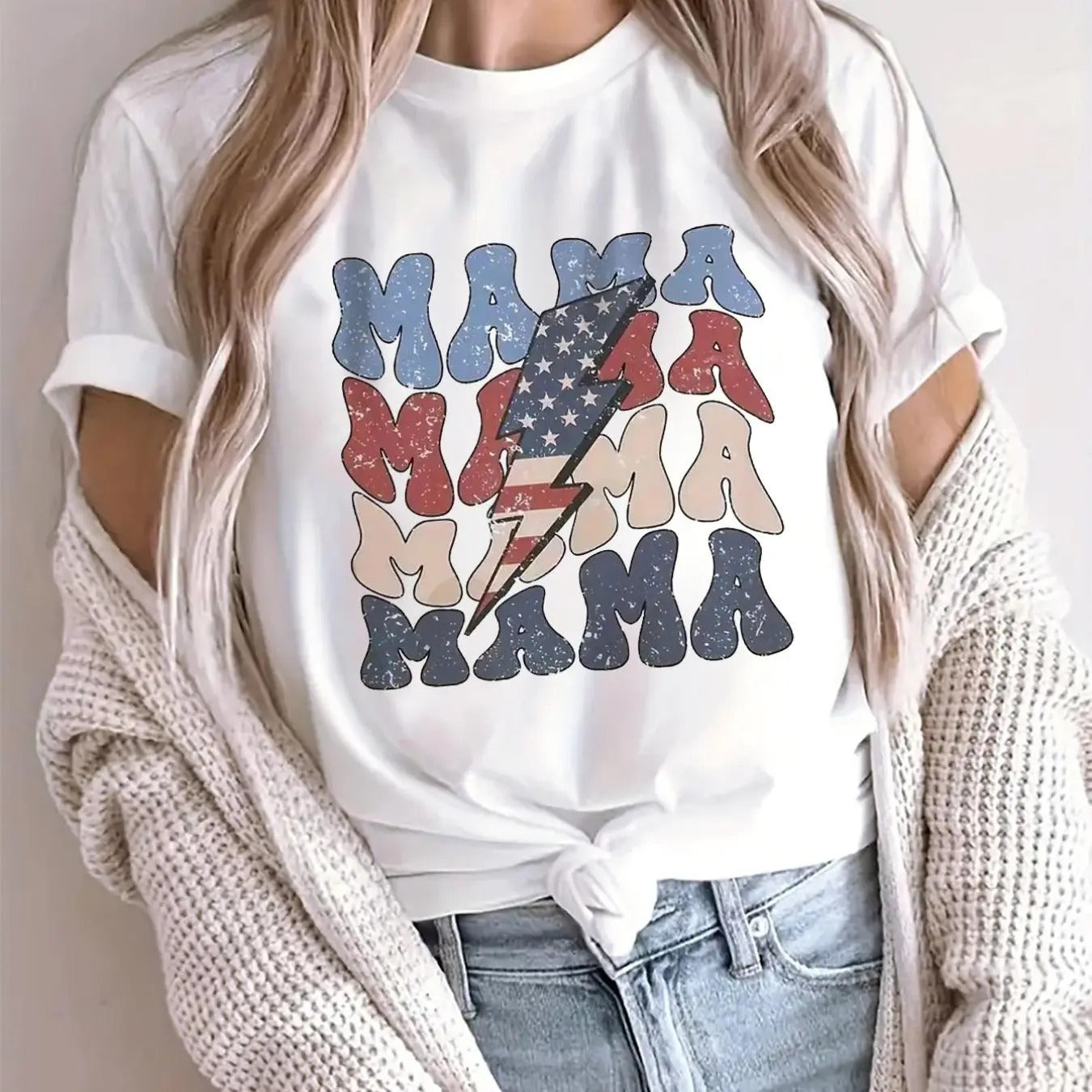 Women's Letter Print Round Neck Tee, Vintage Trendy Casual Short Sleeve T-shirt for Daily Wear, Ladies All Seasons Outfit...