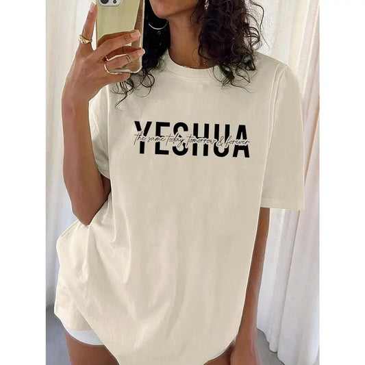 Women's Letter Print Shirt, Summer Clothes Women Casual, Unisex Shirt, Full Colors, Full Sizes, For Women, For Men Top Womenswear