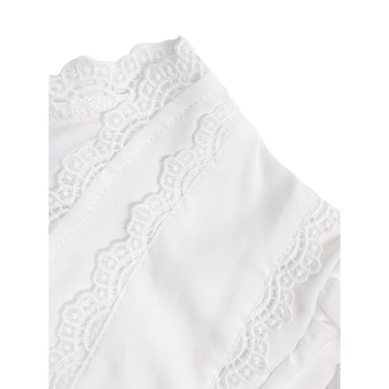 Women's Summer Casual Crop Tops White Short Sleeve Open Front Lace Tie Up T-shirt Cotton Womenswear Hoodie, Sweatshirt