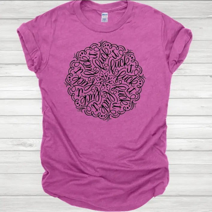 Women's Summer Regular Sleeve F It Mandala Polyester T-shirt Hoodie, Sweatshirt | HypeDripTees.com