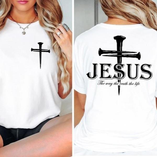 Women's T-shirt Jesus Faith Cross Printed 20250314 Top Summer Hoodie, Sweatshirt | HypeDripTees.com