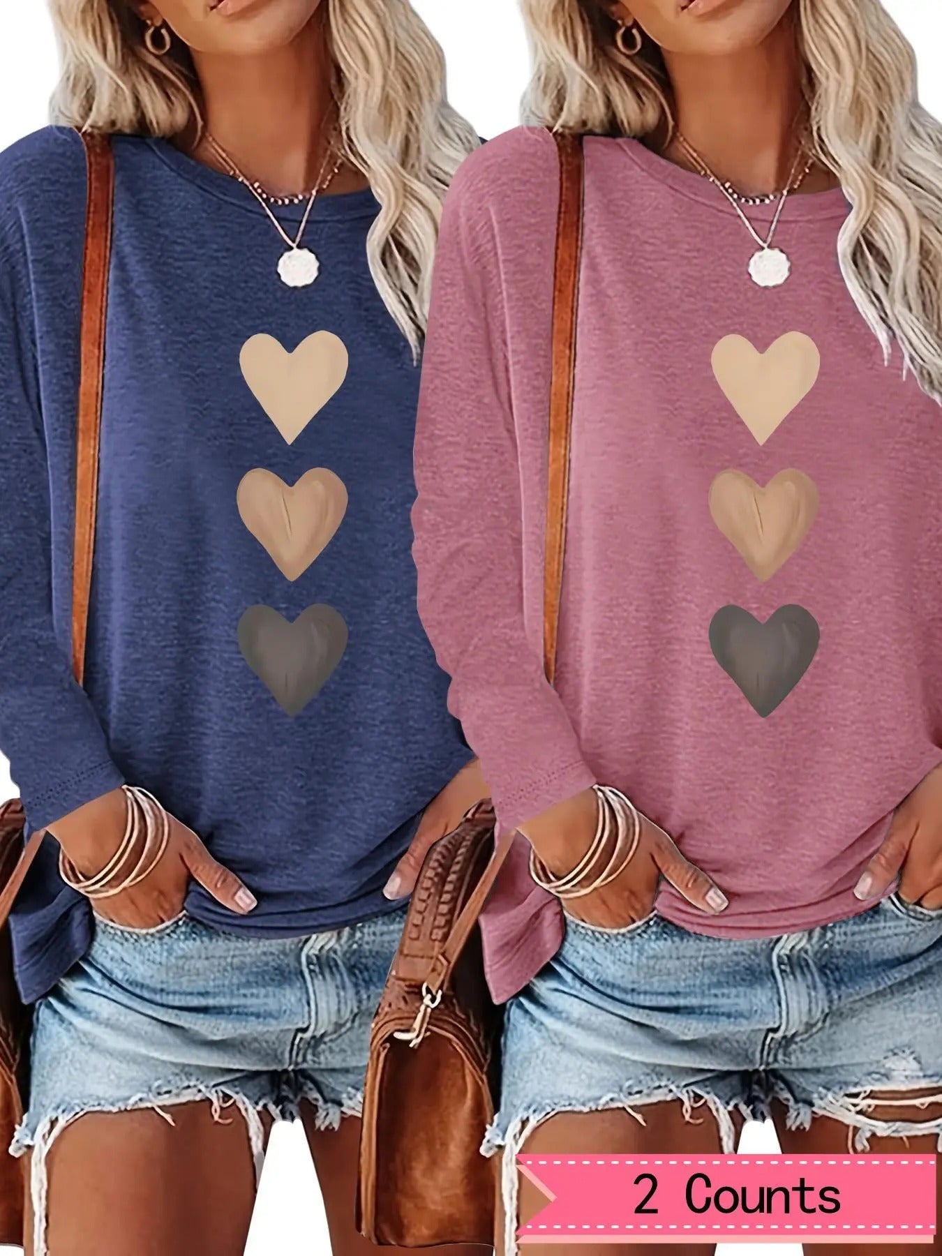 Women's Tee, Casual Long Sleeve T-shirt for Spring & Fall, Women's Top for Daily Wear Hoodie, Sweatshirt | HypeDripTees.com