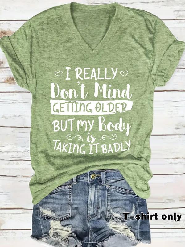Women's V Neck Short Sleeve T-Shirt, Casual Loose Fit Summer Top, Comfortable Breathable Fabric, Fashion Vintage Print...