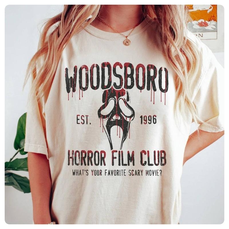 Woodsboro   Club Shirt,   Film Club Shirt, Spooky Season Shirt, Scream Ghost Shirt Halloween Shirt Fall Shirt Hoodie,...