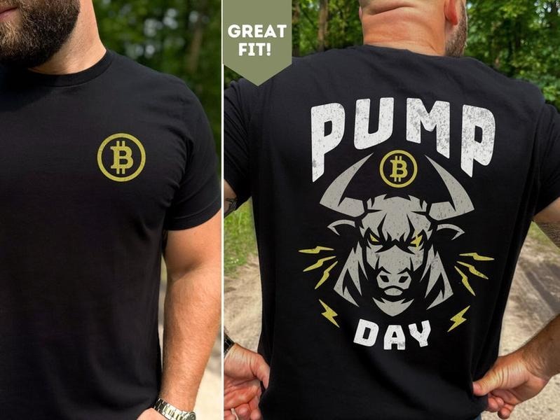Workout T Shirt for Men, Pump Day Weightlifting Tee, Bitcoin Bull Tshirt, Workout Shirt Hoodie, Sweatshirt | HypeDripTees.com