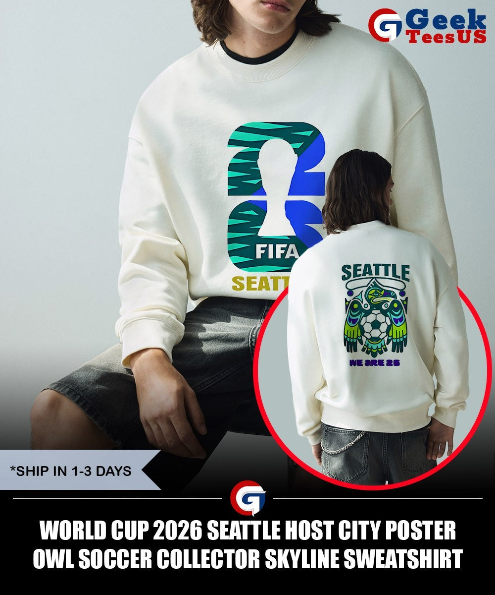 World Cup 2026 Seattle Host City Poster Owl Soccer Collector Skyline shirt