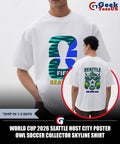 World Cup 2026 Seattle Host City Poster Owl Soccer Collector Skyline shirt