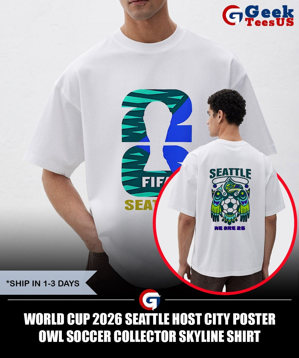 World Cup 2026 Seattle Host City Poster Owl Soccer Collector Skyline shirt