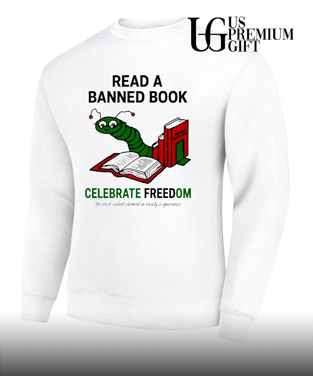 Worm read a banned books celebrate read freadom shirt