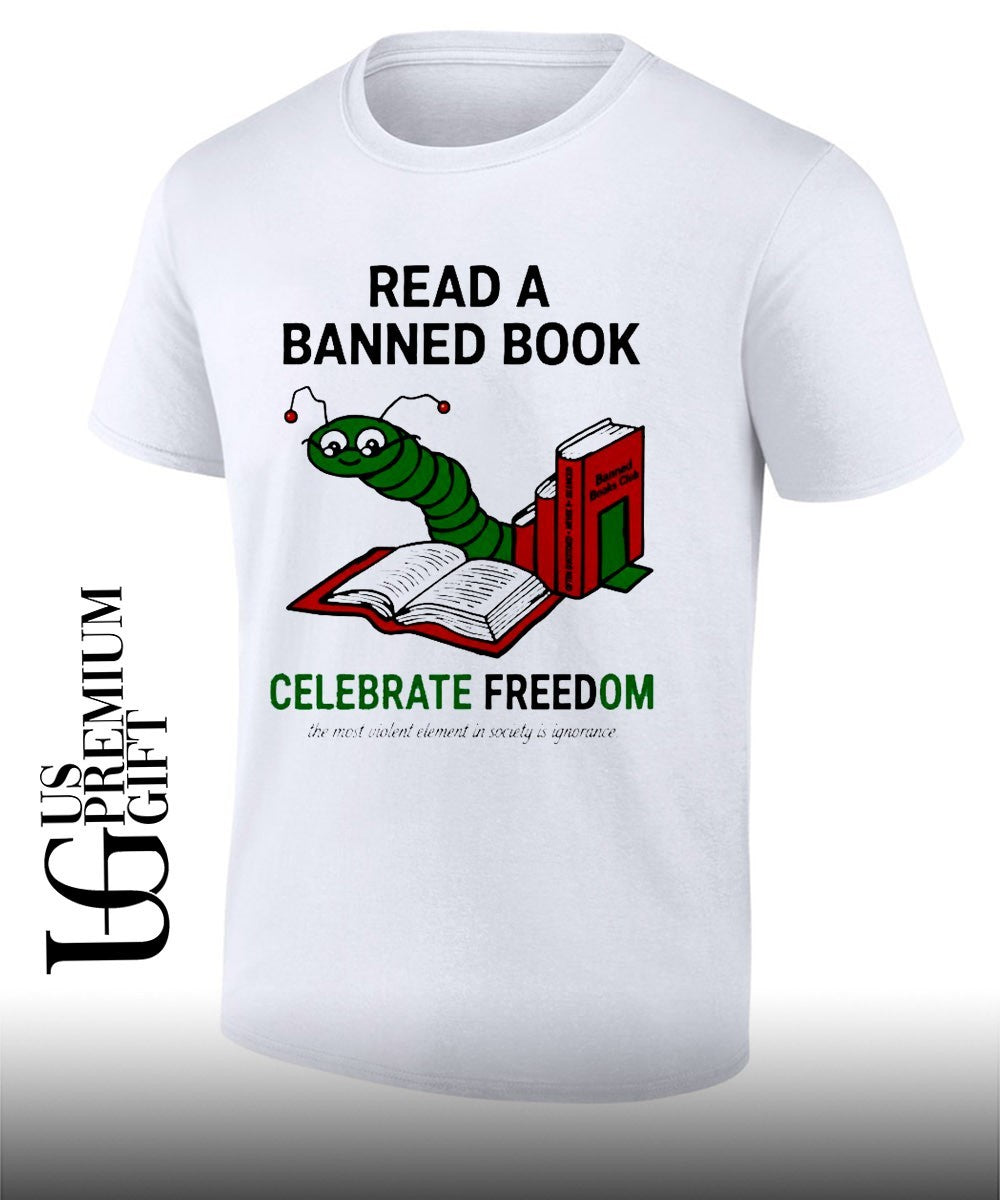 Worm read a banned books celebrate read freadom shirt