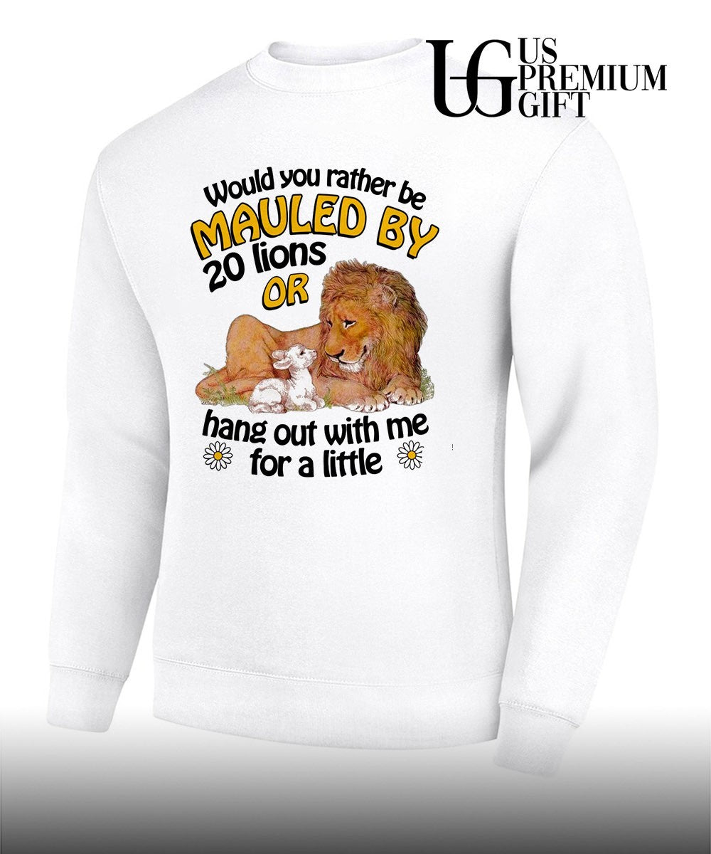Would You Rather Be Mauled By 20 Lions Or Hang Out With Me For A Little shirt