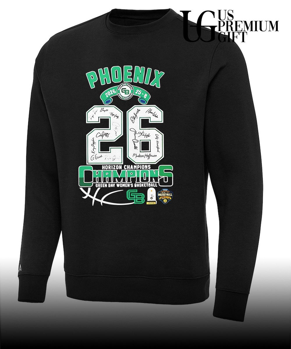 Wright State Raiders 2026 Horizon Champions Green Bay Women’s basketball shirt