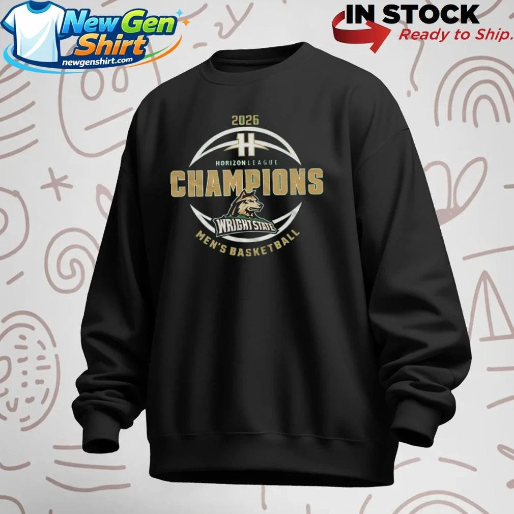 Wright State Raiders Men’s Basketball 2026 Horizon League Champions Locker Room Shirt