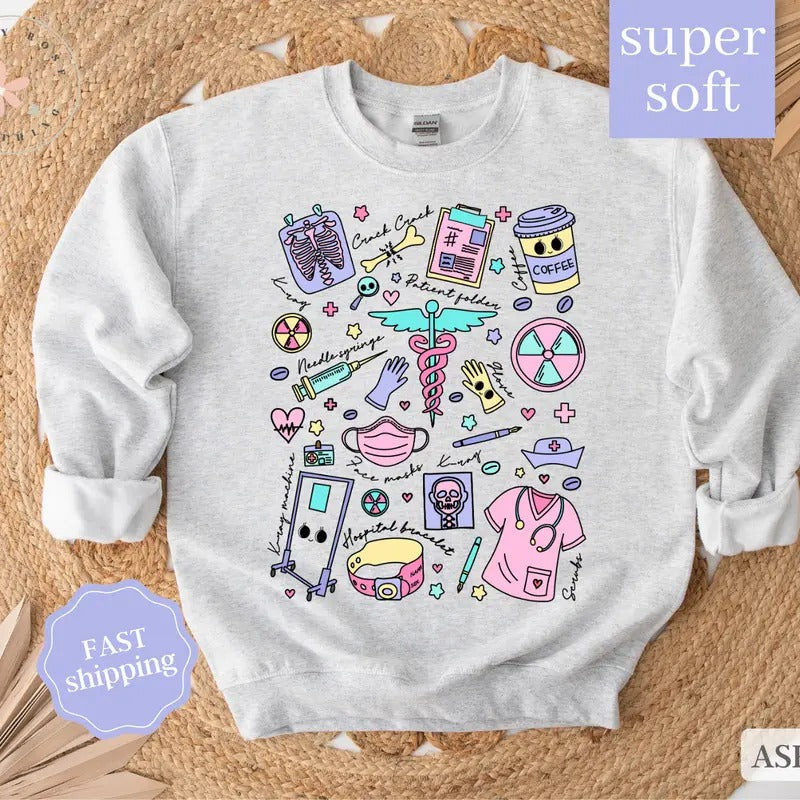 X-Ray Tech Sweatshirt, Radiology Tech Crewneck, Rad Tech Sweater T-Shirts, Hoodie | HypeDripTees.com