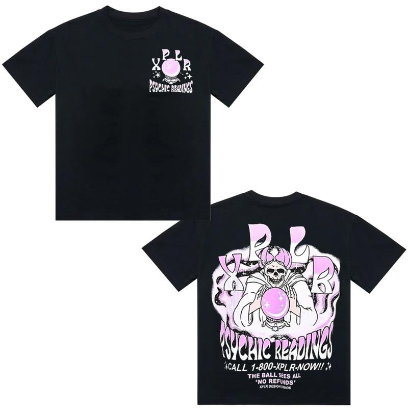 XPLR Psychic Readings Y2K Clothing Tshirt Graphic Tee Cotton Unisex Top Streetwear Hoodie, Sweatshirt | HypeDripTees.com
