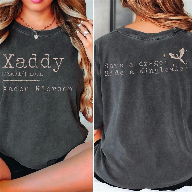 Xaddy Save A Dragon Ride A Wingleader Shirt, Xaddy Sweatshirt, Fantasy Bookish Tee, Dragon Riders Sweatshirt, Book Lover...