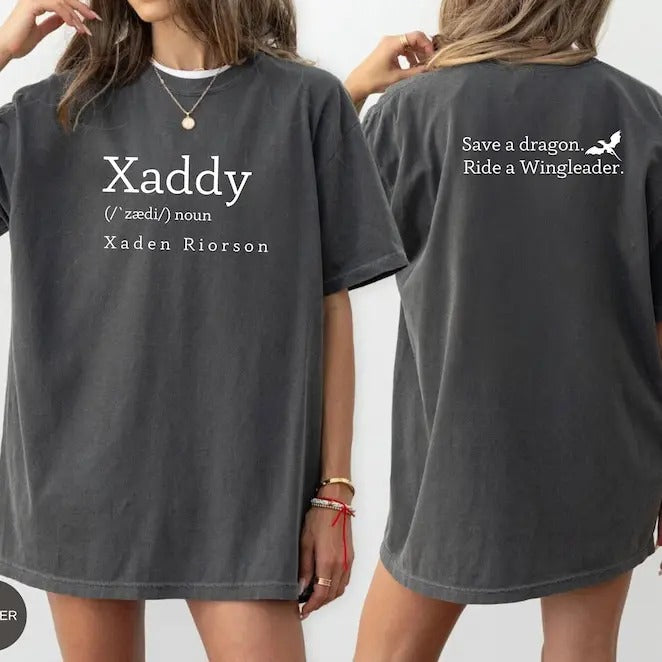 Xaddy Shirt Xaden Fourth Wing Iron Flame Shirt Xaden Basgiath War College For Book Lover Dragon Rider Violet Sorrengail...