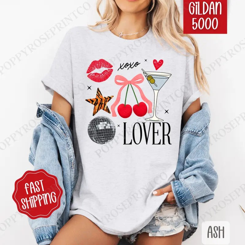 Xoxo Lover Shirt Gildan, Valentine's Day Women's Tee, Cute Women's Tshirt Plus Sizes Hoodie, Sweatshirt | HypeDripTees.com