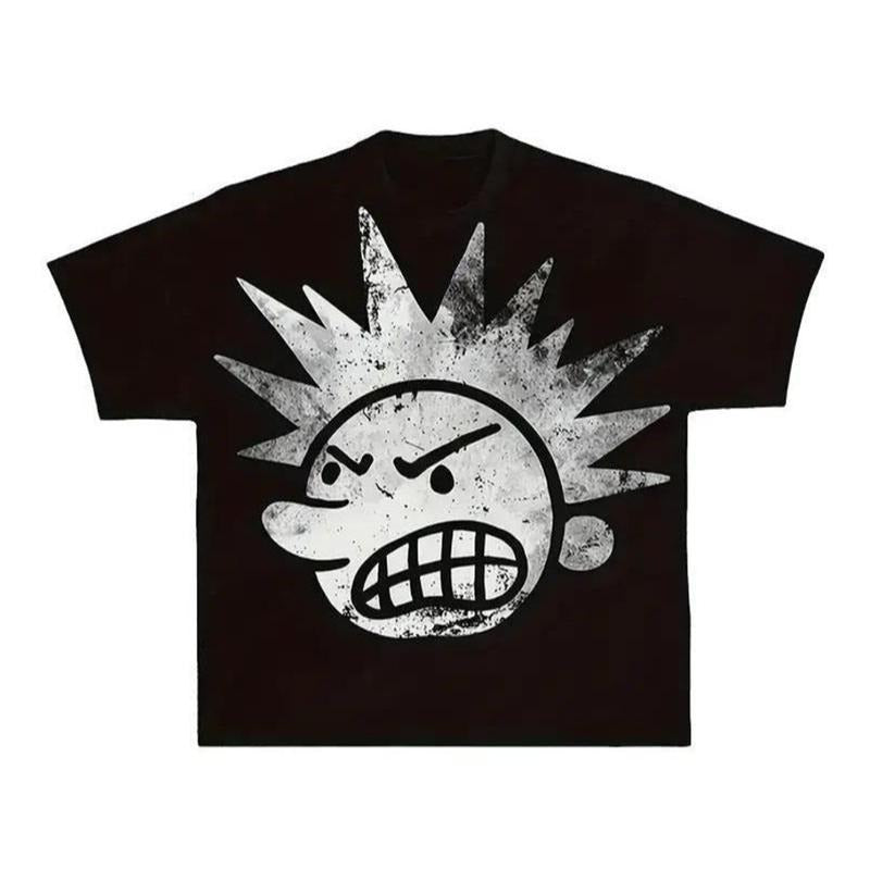 Y2K Funny Face T-Shirt Graphic Streetwear Clothing Unisex Trend Oversized Womenswear Hoodie, Sweatshirt | HypeDripTees.com