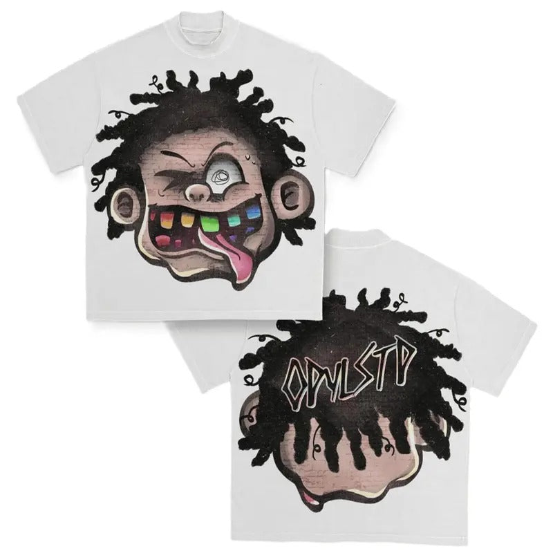 Y2k Graphic Rainbow Smile Printed Tshirt, Black Tee, Gifts For Him, Collaborative Shirt, Unisex Cotton Shirt, Streetwear...