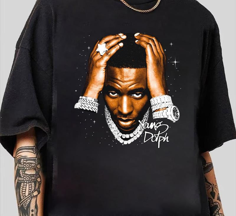 YOUNG DOLPH T-SHIRT Rare Rap Tee Tour Concert Hip Hop Shirt Unisex T-Shirt Hoodie, Sweatshirt | HypeDripTees.com