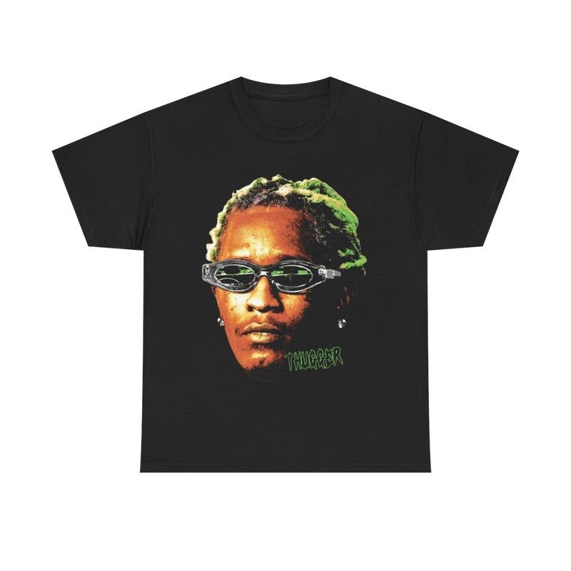 YOUNG THUG T-SHIRT Rap Tee Concert Merch Free Thugger Slime Season Green Rare Hip Hop Graphic Print Casual Classic Cotton...