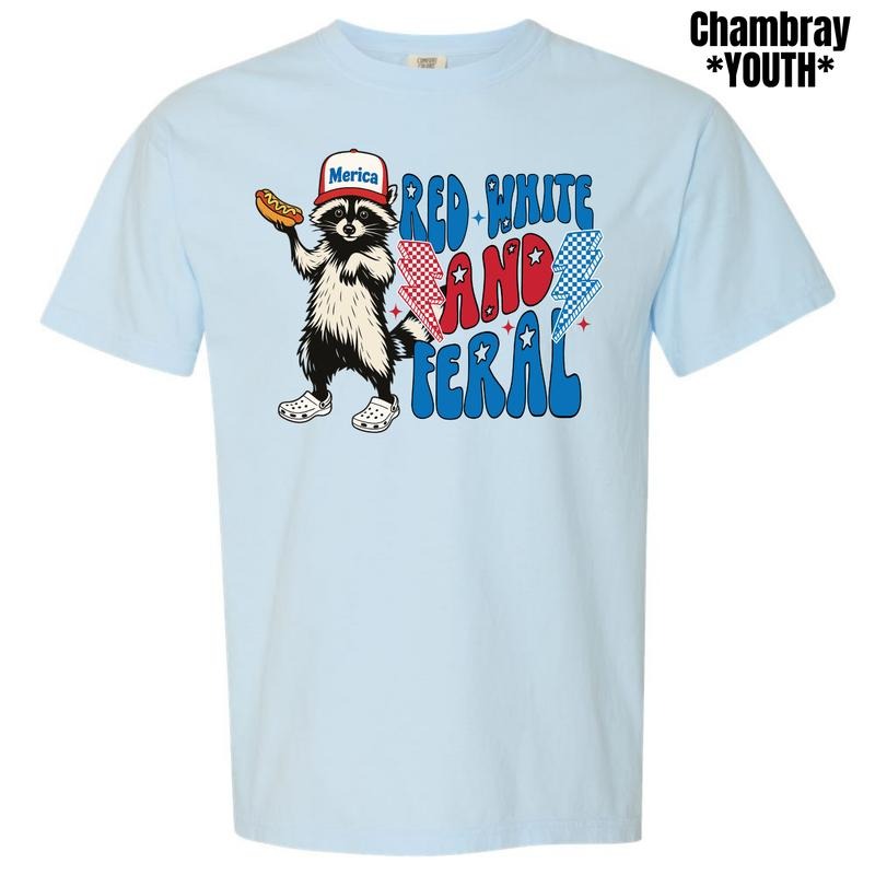 **YOUTH** Feral America Comfort Colors T-Shirt 'NLB' Hoodie, Sweatshirt | HypeDripTees.com