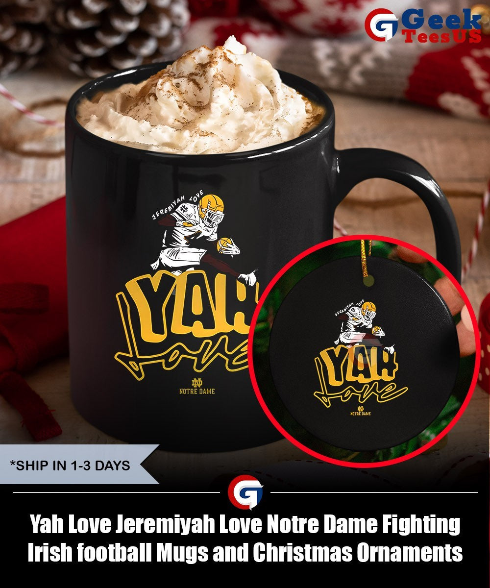 Yah Love Jeremiyah Love Notre Dame Fighting Irish football shirt