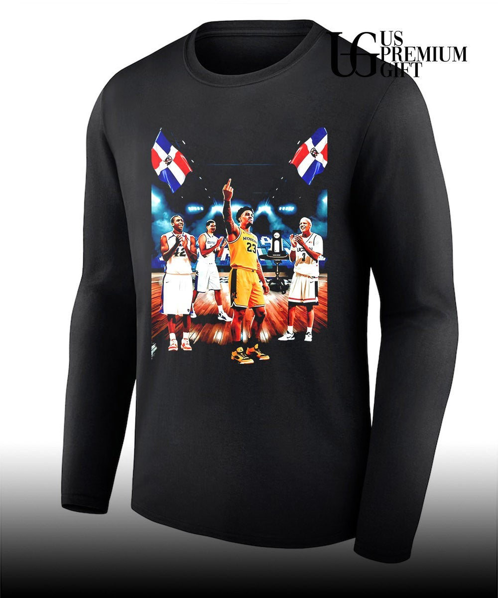 Yaxel Lendeborg Michigan Wolverines basketball National Champions middle finger shirt