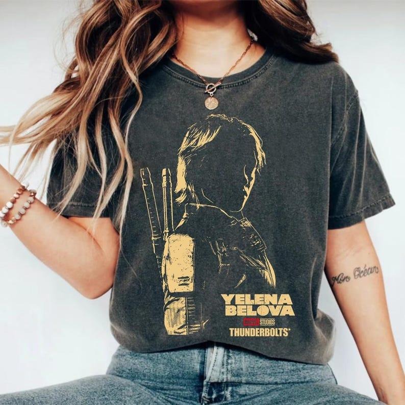 Yelena Belova Vintage Shirt, Mrv3l Thunderbolts Shirt, MCU Fans Gift Tee Hoodie, Sweatshirt | HypeDripTees.com