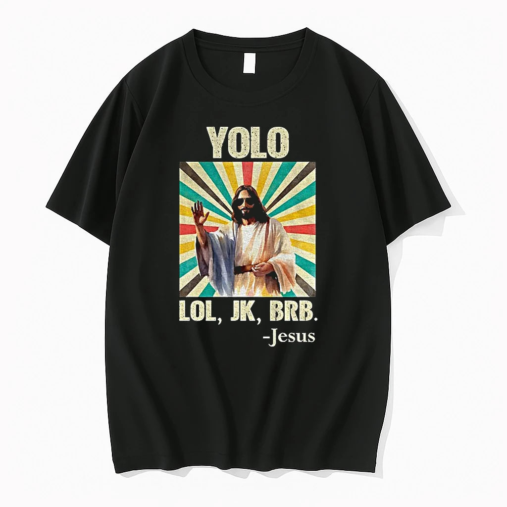Yolo Lol Jk Brb Jesus Vintage Tshirts Sweater Hoodie, Sweatshirt | HypeDripTees.com