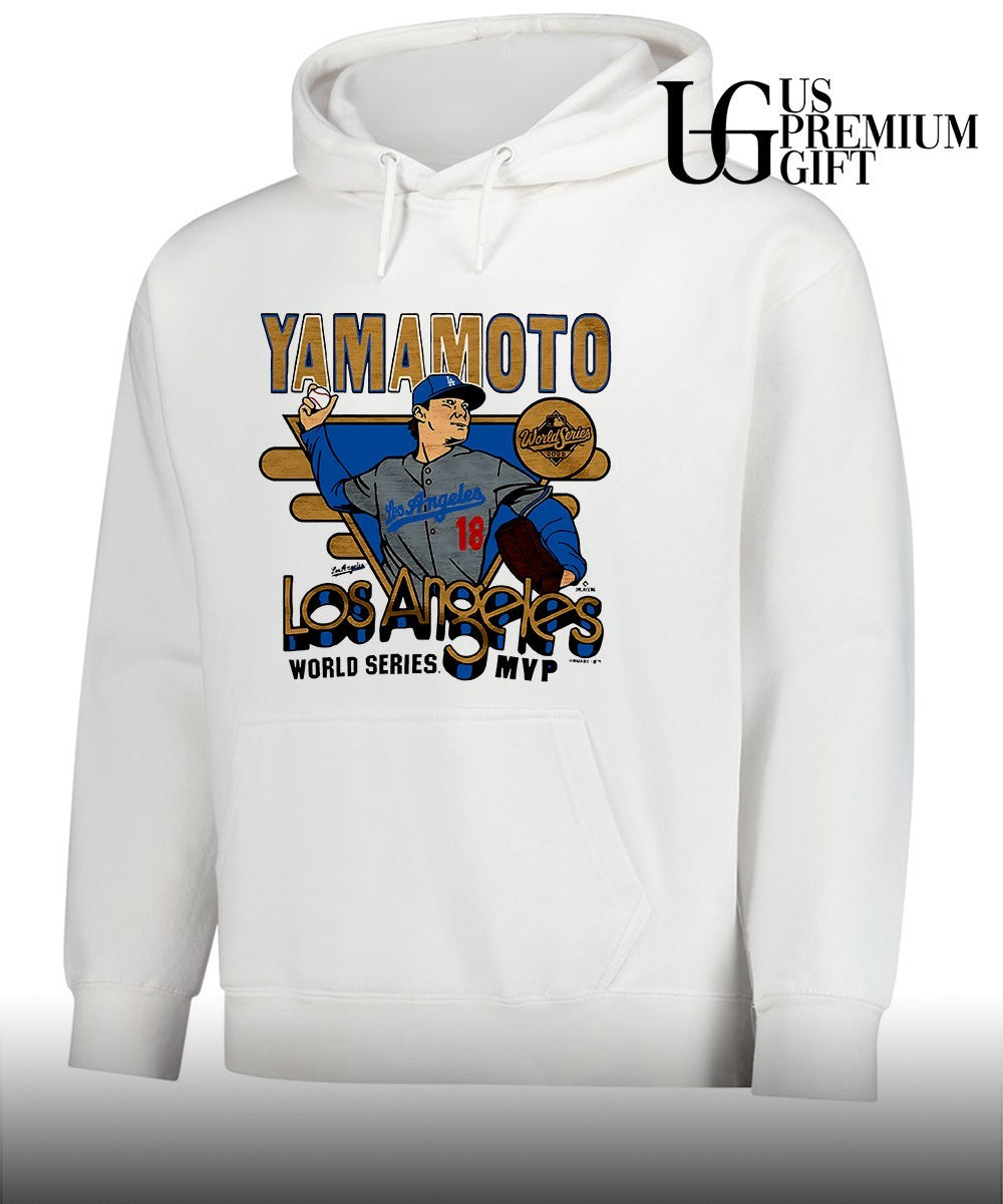 Yoshinobu Yamamoto Los Angeles Dodgers 2025 World Series MVP pitcher graphic 18 shirt