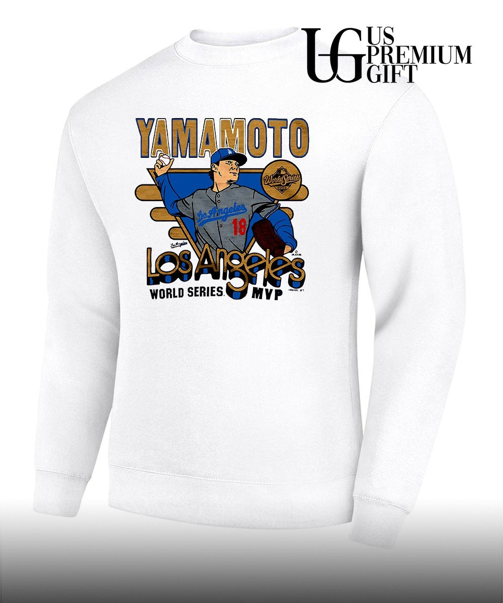 Yoshinobu Yamamoto Los Angeles Dodgers 2025 World Series MVP pitcher graphic 18 shirt