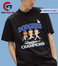 Yoshinobu Yamamoto Mookie Betts and Shohei Ohtani Los Angeles Dodgers World Series Champions 2025 caricature signature shirt