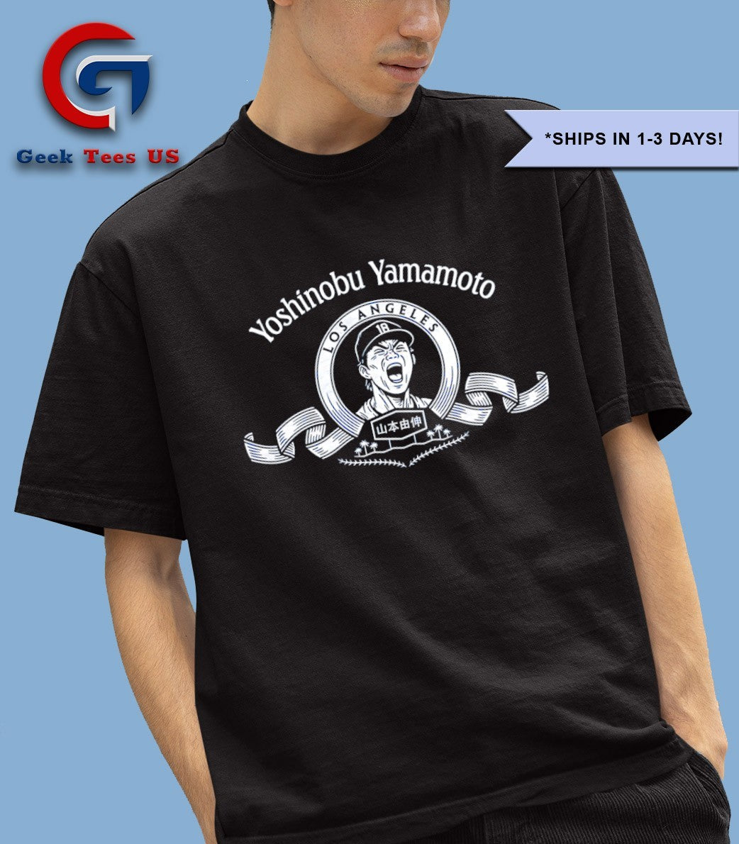 Yoshinobu Yamamoto scream Los Angeles Dodgers MLBPA shirt
