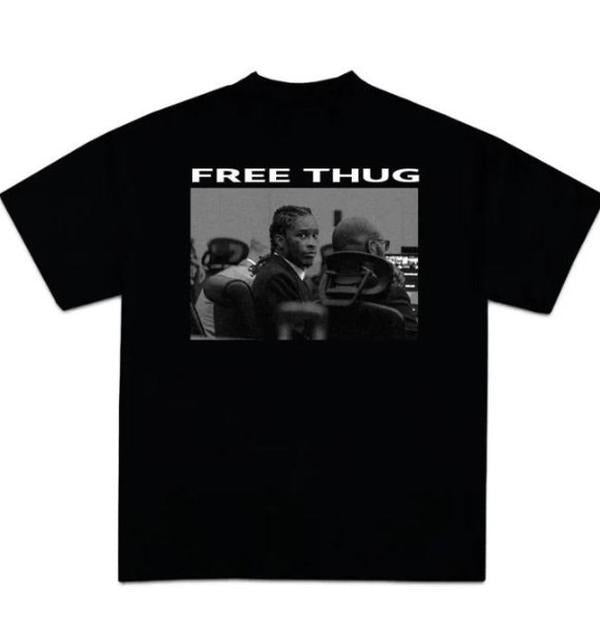 You.ng Thugg Free Thugg Shirt Y2K Tee Shirt - Classic Cut Cotton Shirt - Fabric Hoodie, Sweatshirt | HypeDripTees.com