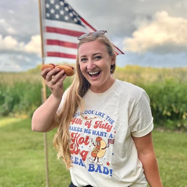 You Look Like The 4th Of July Casual Crewneck Shortsleeve T-Shirt for Women