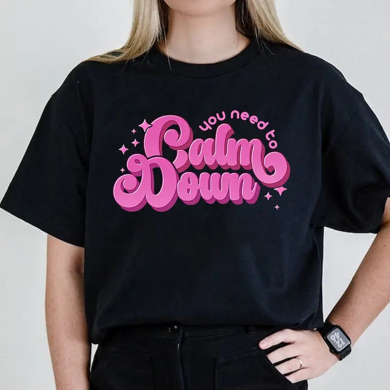 You Need To Calm Down Groovy Retro Cute Funny T-Shirt Hoodie, Sweatshirt | HypeDripTees.com