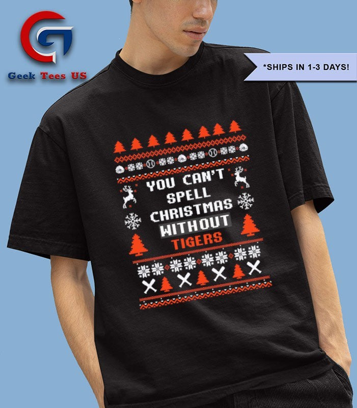 You can’t spell Christmas without Detroit Tigers MLB ugly Xmas 2025 shirt
