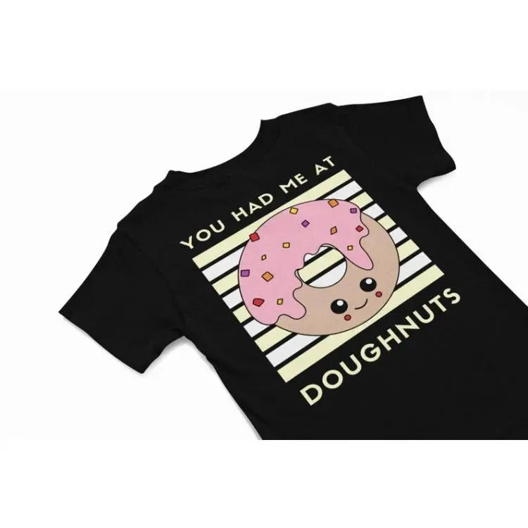 You had me at doughnut kawaii T-Shirt, Cute kawaii Tee, Funny foody shirt gift, quirky food humour shirt, quirky kawaii...