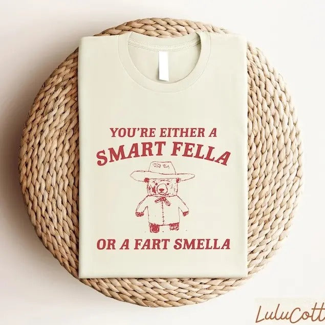 You're Either A Smart Fella or A Fart Smella Shirt, Retro Cartoon Shirt, Funny Meme Shirt, Trash Panda Shirt Hoodie,...