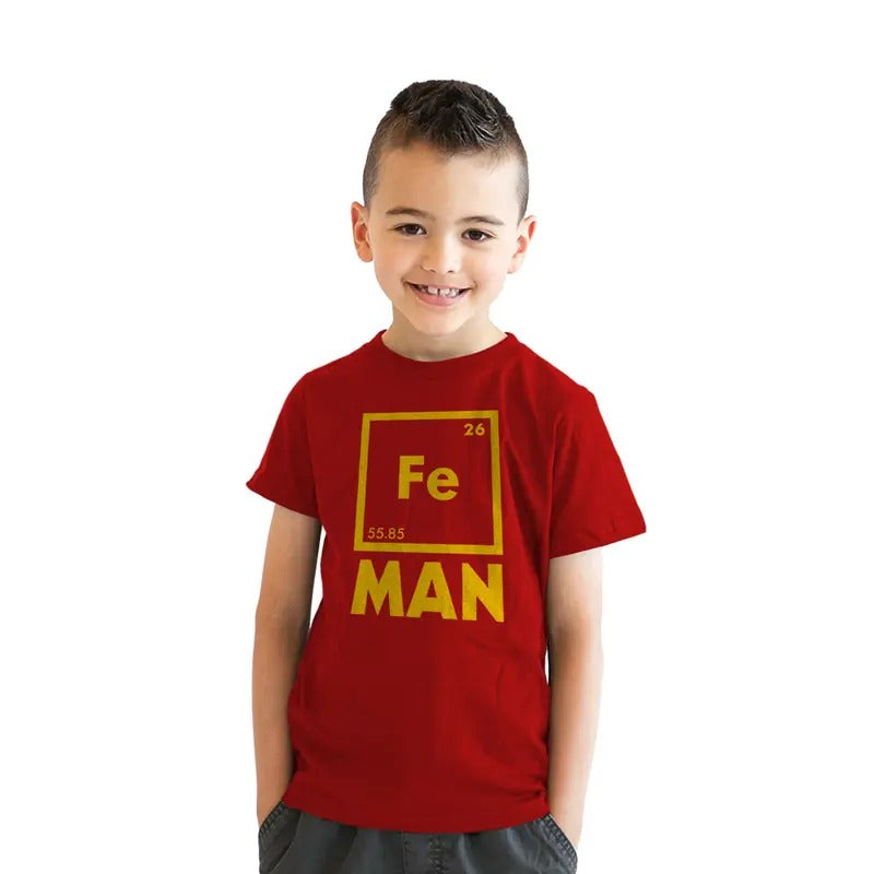 Youth Iron Science T shirt Cool Shirts Novelty Kids Funny T shirt Graphic Design Funny T Shirts Science Tops for Kids...