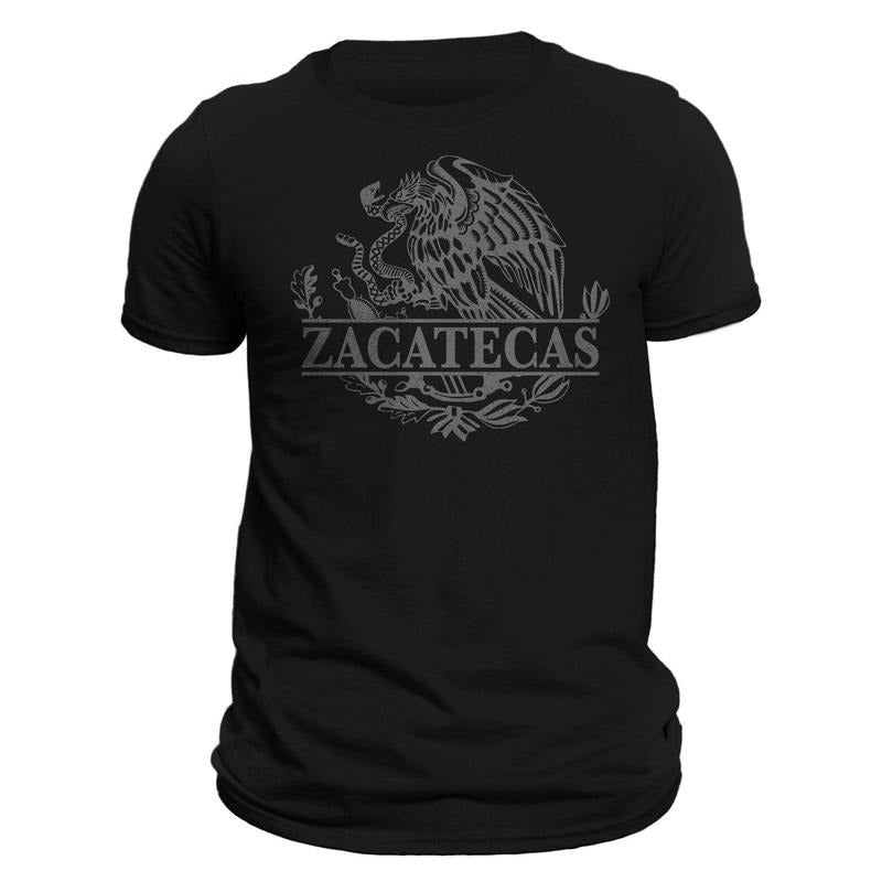 Zacatecas Mexico Eagle Emblem Mexican Flag T-Shirt Casual Classic Cotton Crewneck Menswear Soft Top Jacket Tee Streetwear...