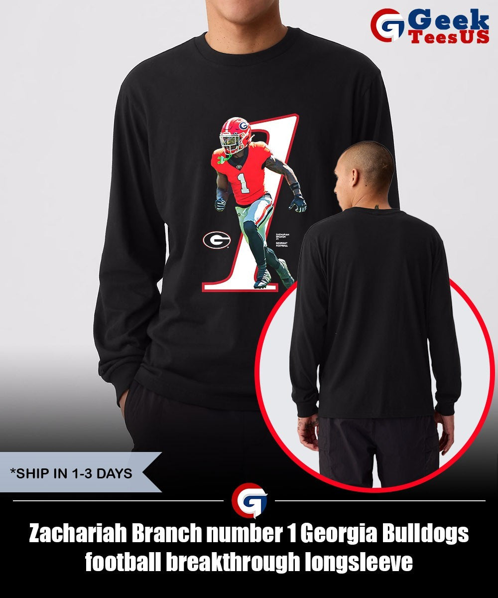 Zachariah Branch number 1 Georgia Bulldogs football breakthrough shirt
