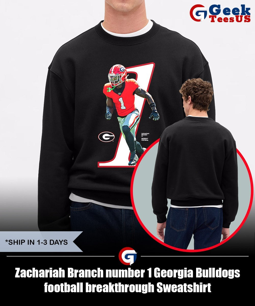 Zachariah Branch number 1 Georgia Bulldogs football breakthrough shirt