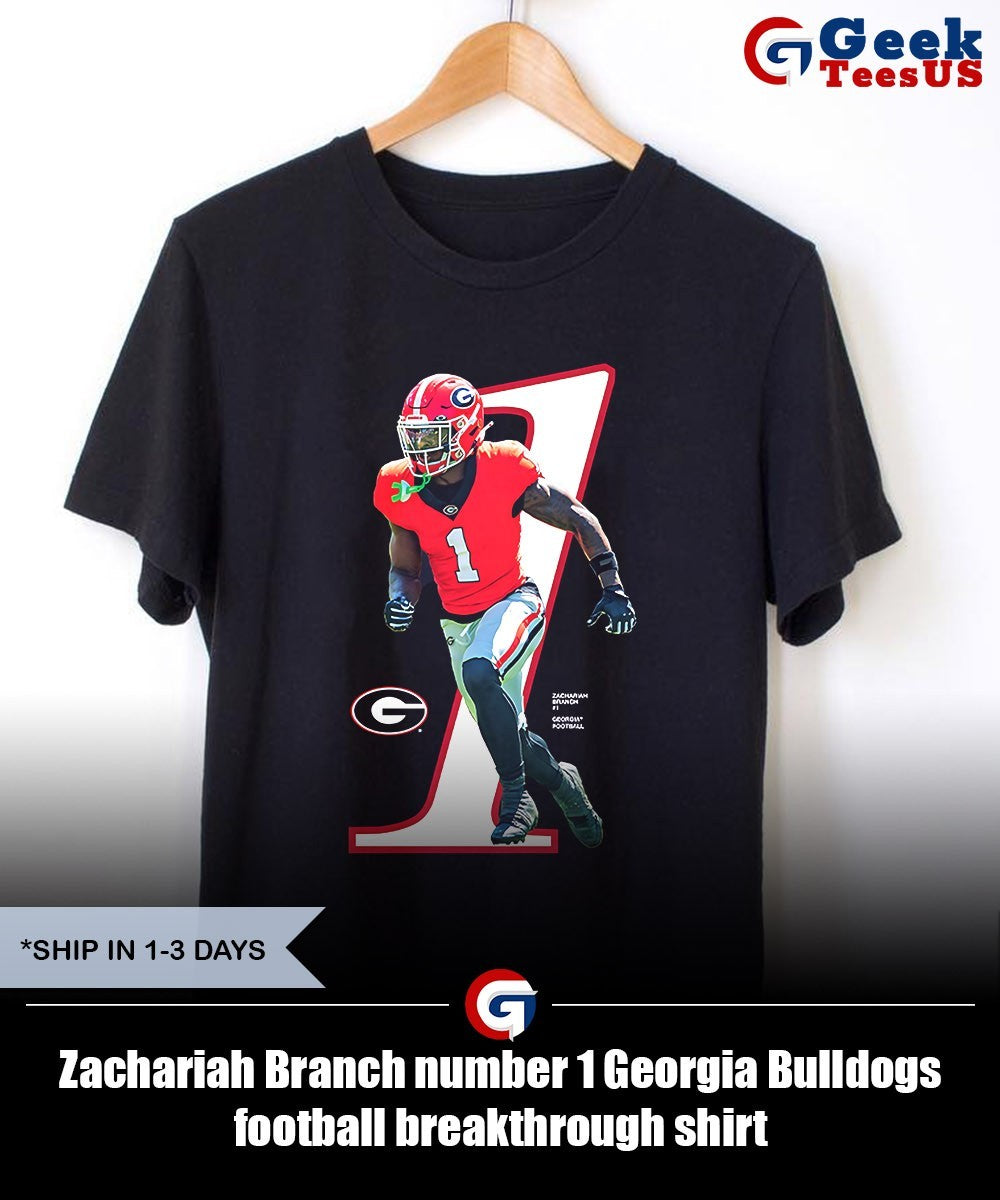 Zachariah Branch number 1 Georgia Bulldogs football breakthrough shirt