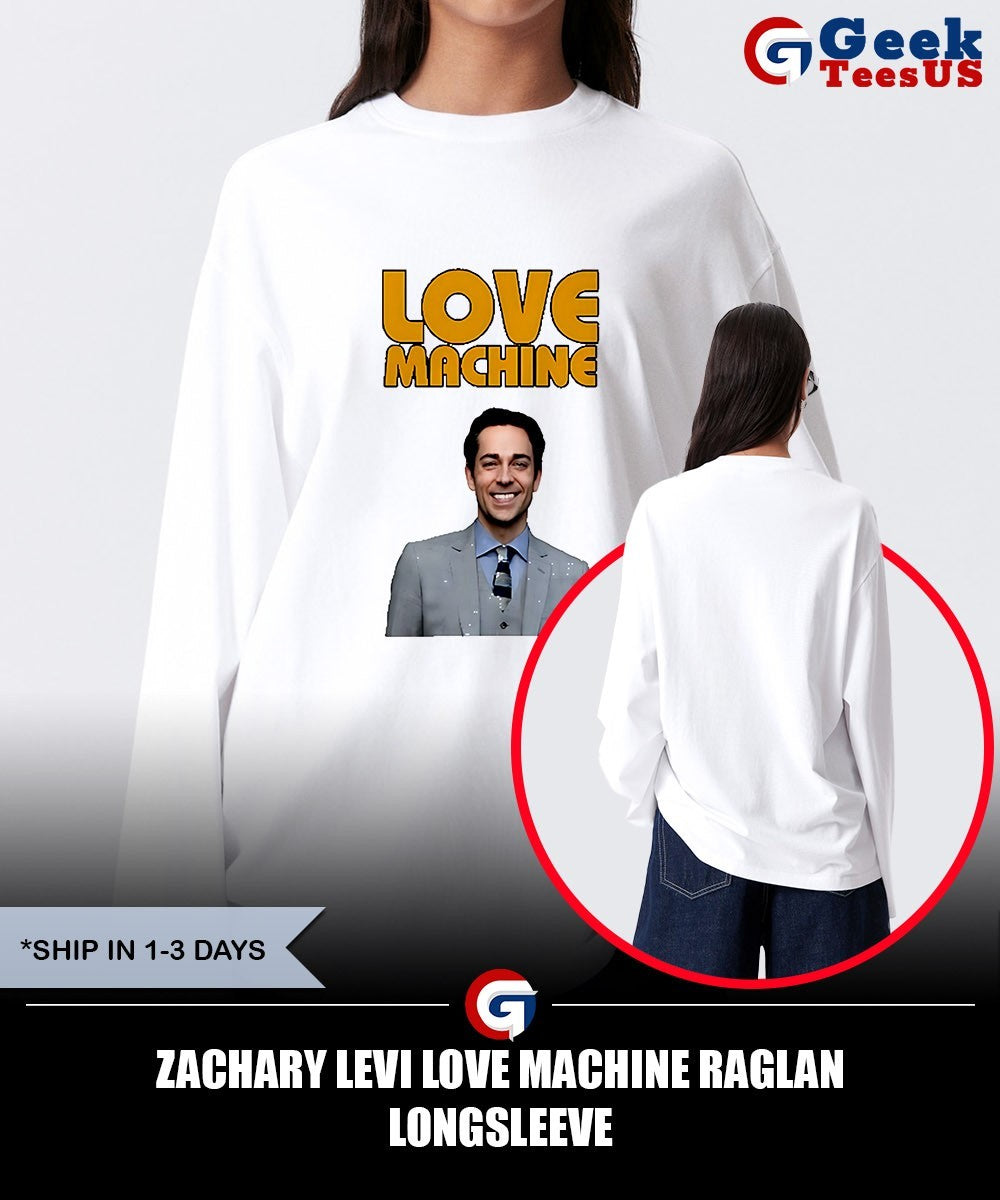 Zachary Levi Love Machine Raglan shirt