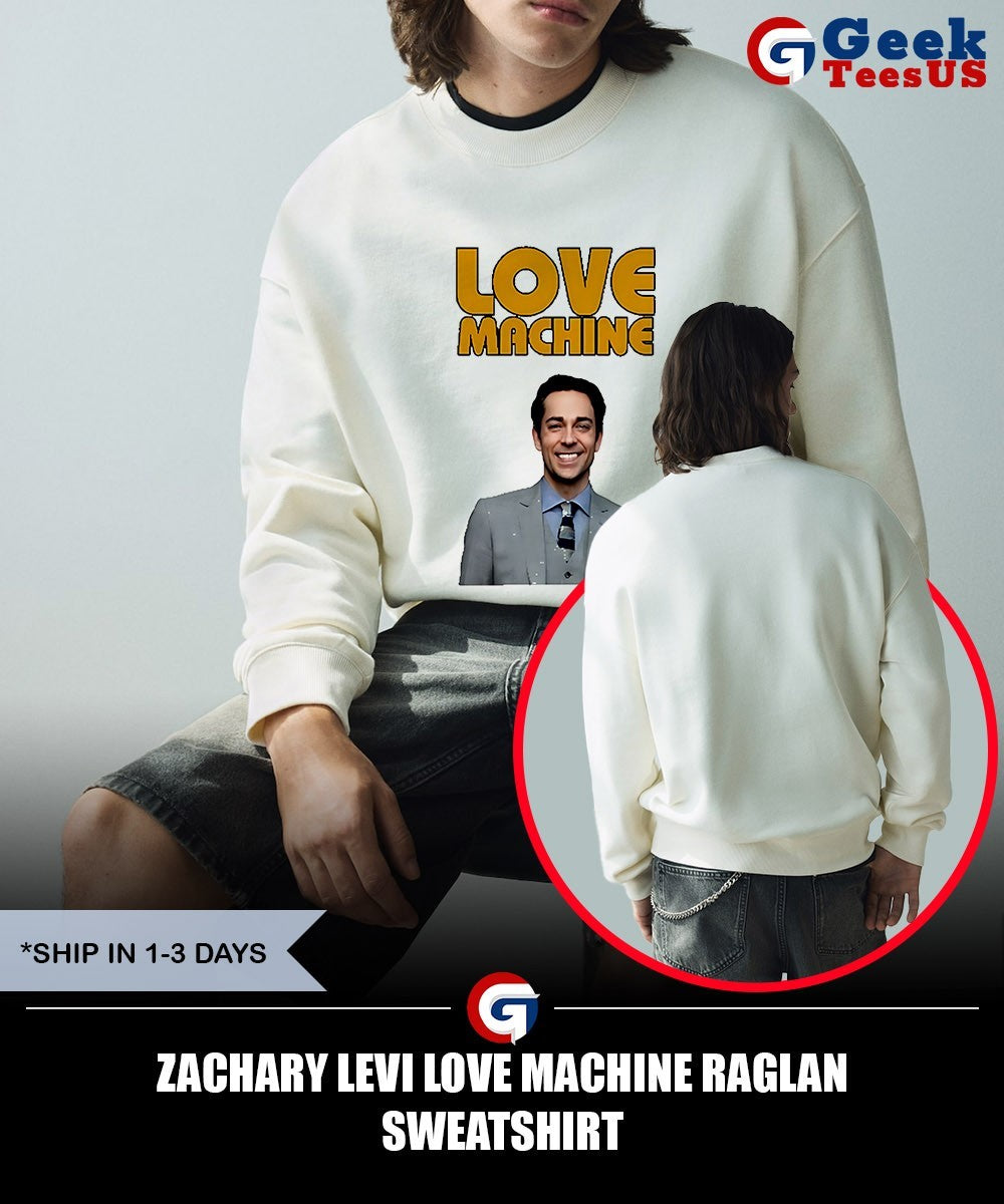 Zachary Levi Love Machine Raglan shirt