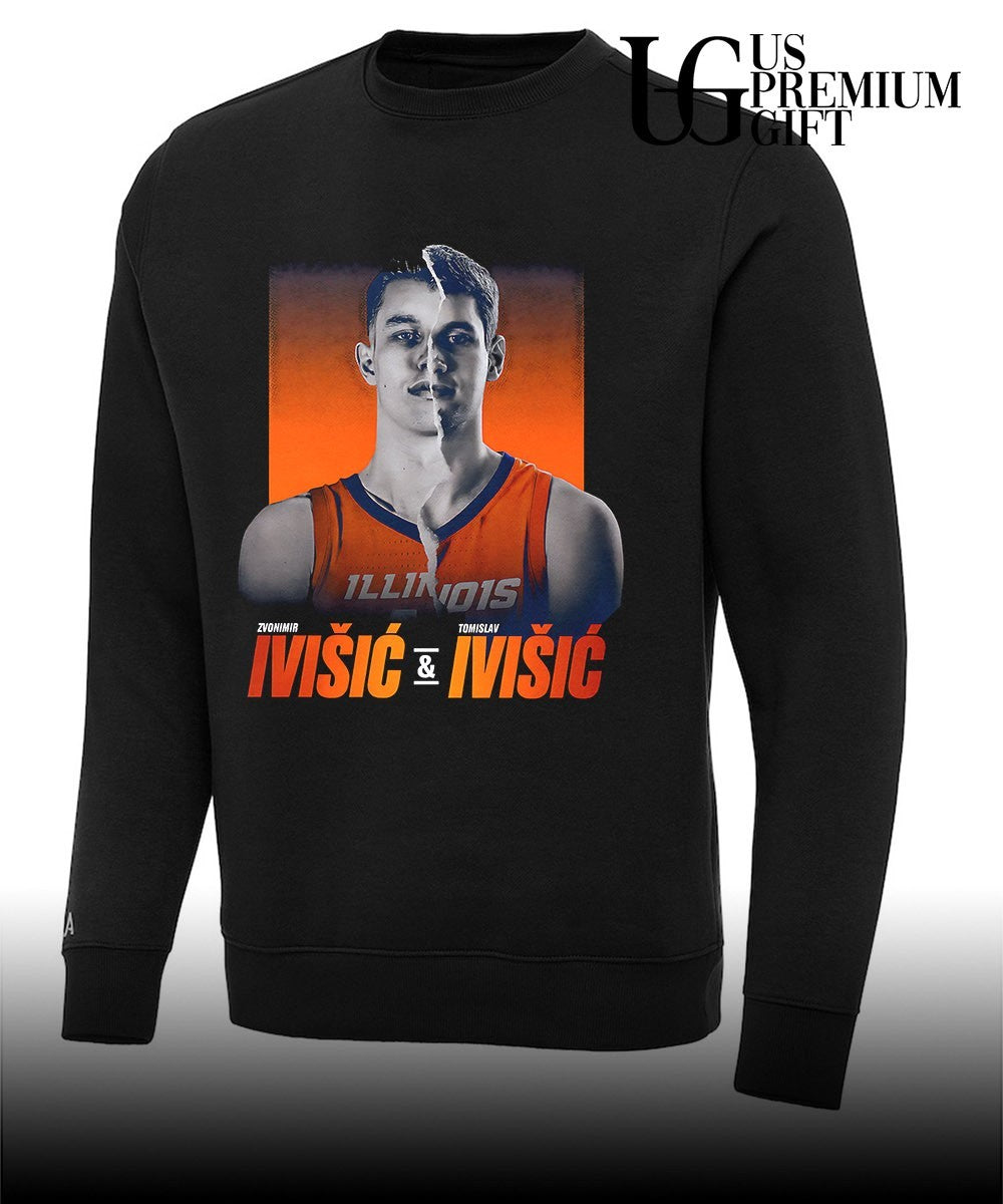Zvonimir Ivisic vs Tomislav Ivisic Illinois Fighting Illini men’s basketball 2026 portrait shirt